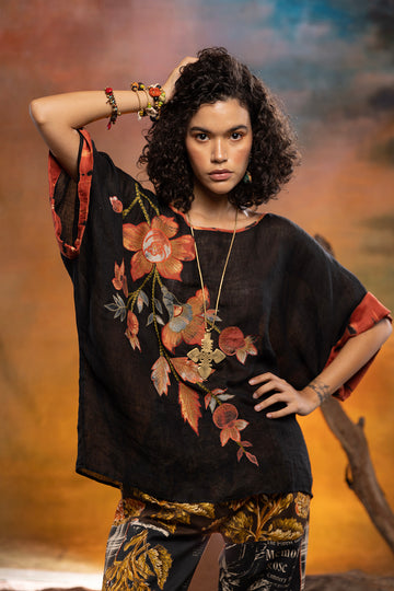 Liaden Boho Top Black