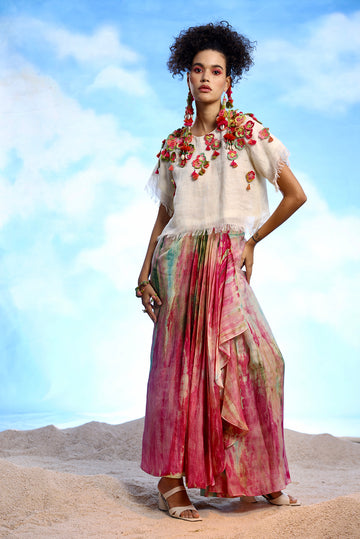 Nataile Pleated Skirt Pink/Mint