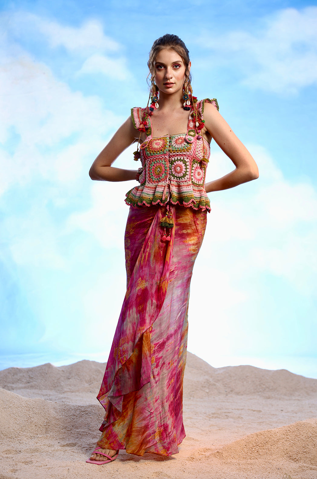 Bonzo Skirt Fuchsia/Orange