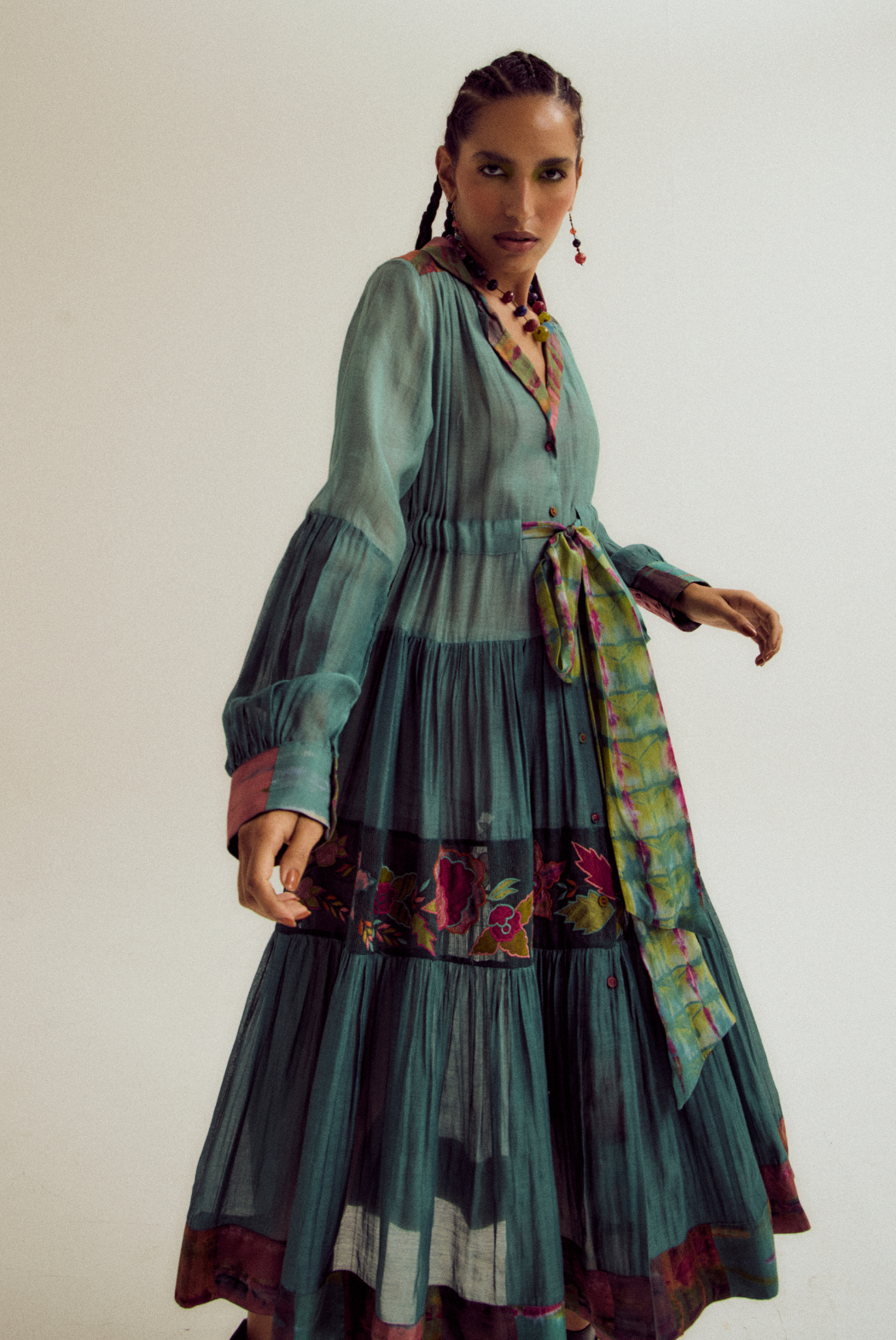 Wisteria  dress - teal sage