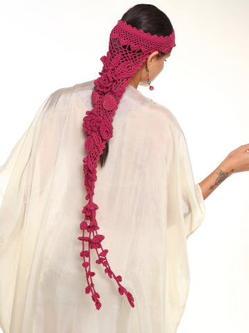 RUNE CROCHET HEADGEAR - PINK