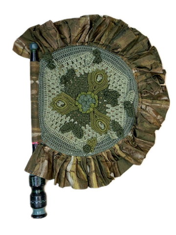 VERA CROCHET FAN - GREEN