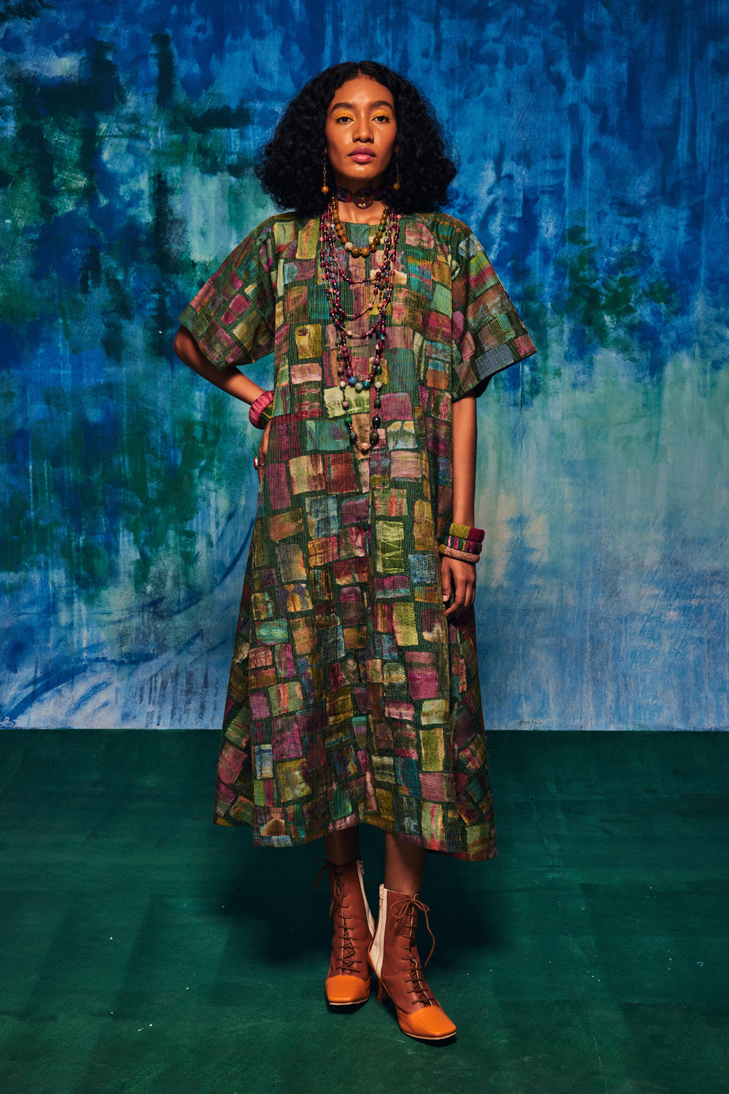 Aadhira Dress Green/Multi