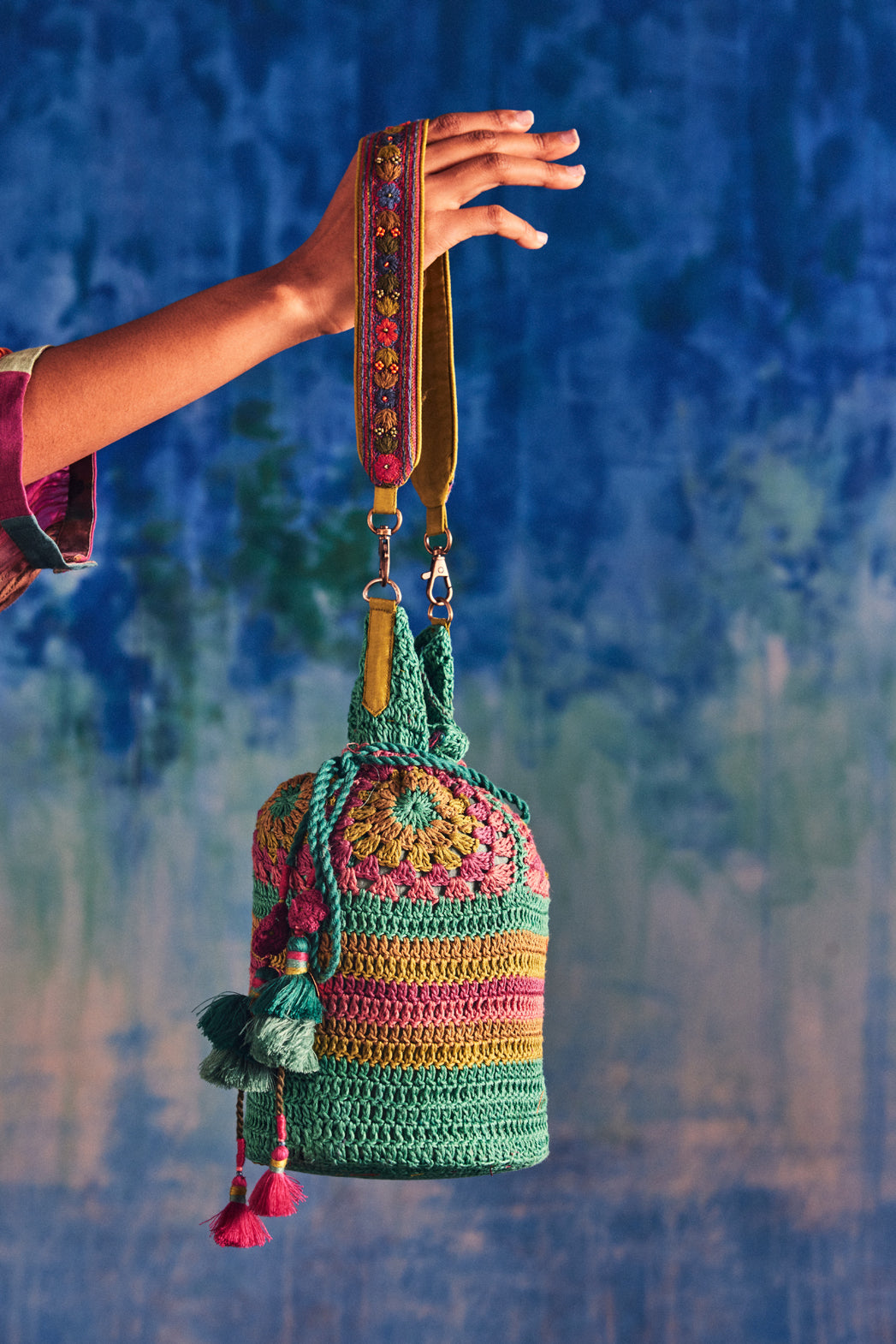 Poso Bag Green/Pink