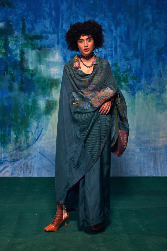 Kirti Saree Teal