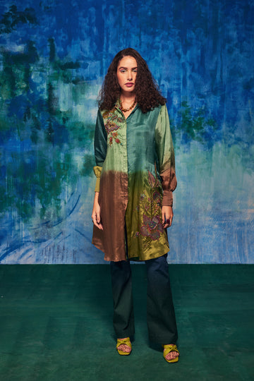 Rasika Shirt Teal/Olive