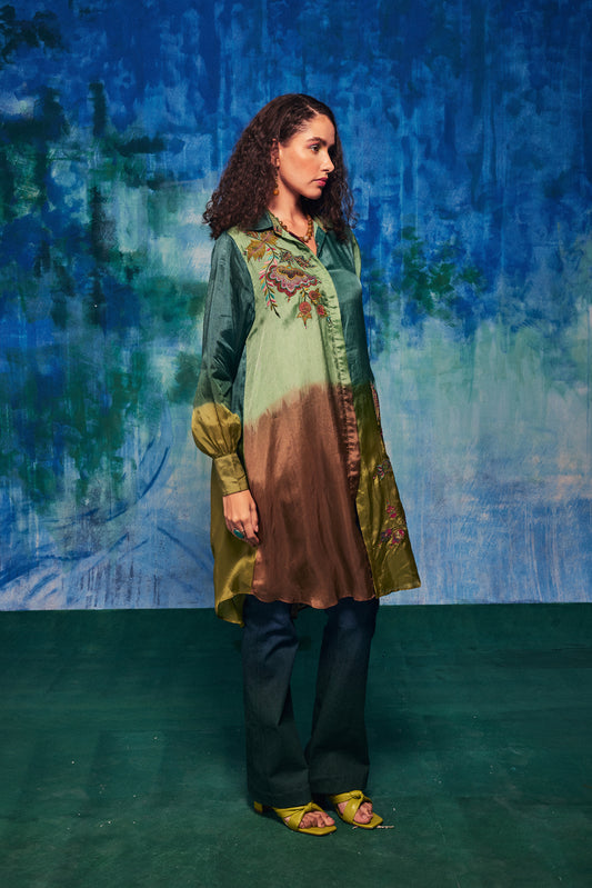 Rasika Shirt Teal/Olive