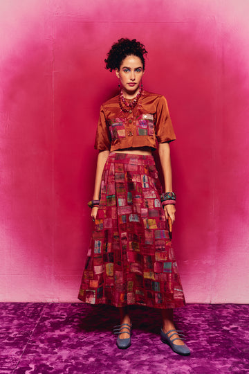 Althea Skirt Cherry Red