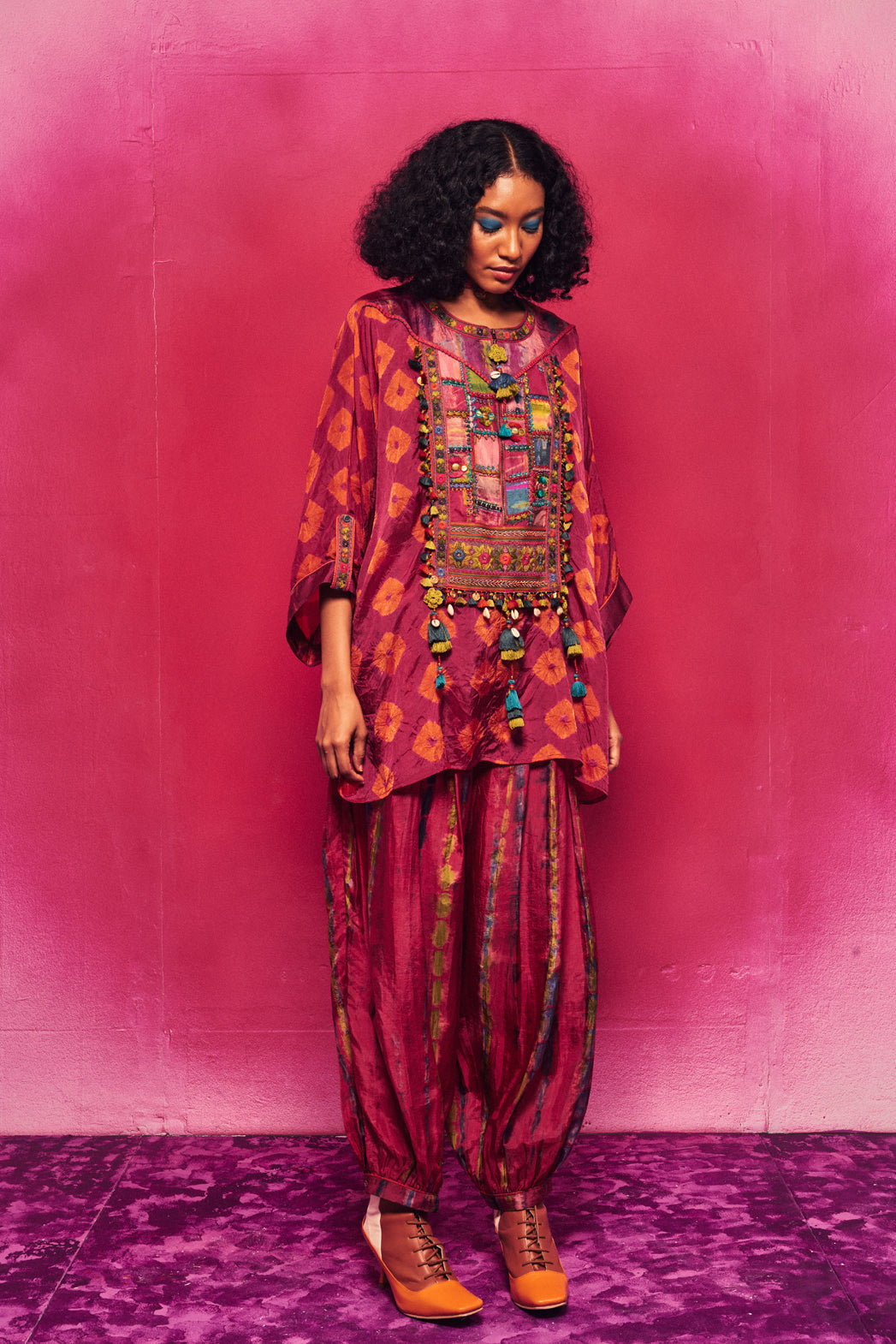 Ruhi Co-ord Set Fuchsia