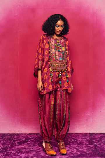Ruhi Co-ord Set Fuchsia