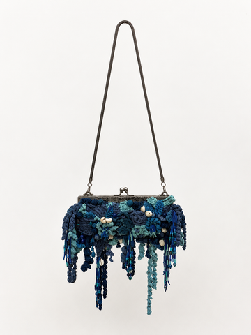 ORION ANTIQUE CLUTCH  - BLUE
