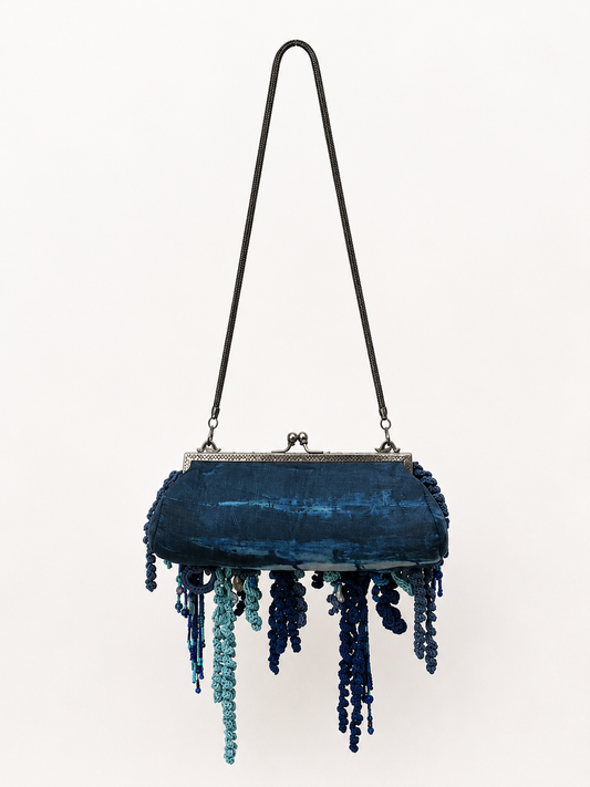 ORION ANTIQUE CLUTCH  - BLUE