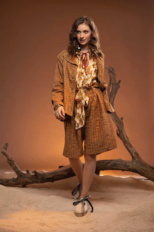 Amber Ikat Short Pant Hazel/Brown