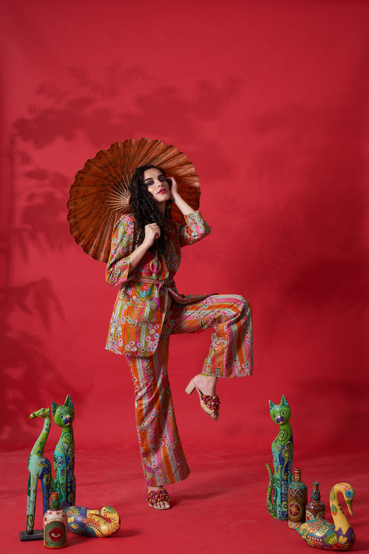 Cocktail Floral Printed Pant Multi