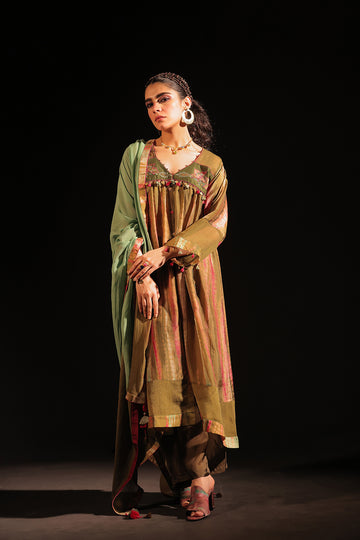Faraa Tunic Set Rust Olive
